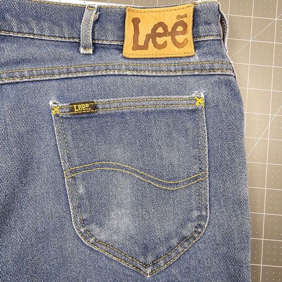 Vintage Lee Riders Jeans Mens 35x28 70s USA Made Straight Leg Work Heritage Read - Picture 11 of 16
